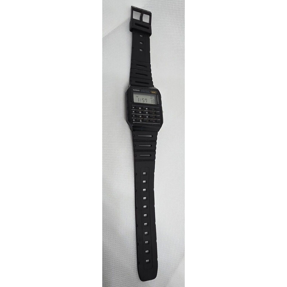 Unisex VTG Casio CA-53W Calculator Digital Alarm Chrono Databank Black Watch 09 - Picture 6 of 9
